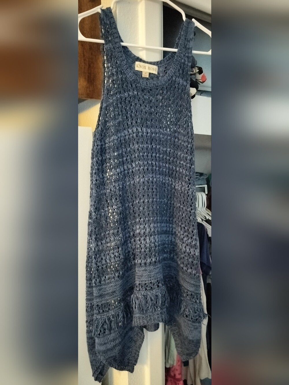 Knox Rose Open Woven Knit Tunic Top- Boho Style- Size M